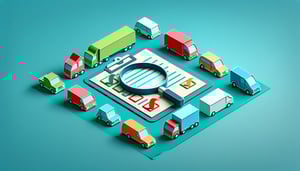 Paper art illustration depicting a fleet inspection form with checkboxes and a pen for FormCreatorAI article