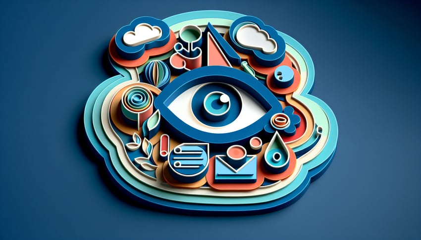 Paper art illustration showing a lesson observation form with educational elements and a creative design