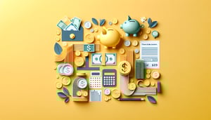 Paper art illustration related to financial declaration form template for FormCreatorAI article