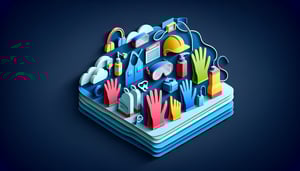 Paper art illustration depicting a PPE assessment form for a FormCreatorAI article
