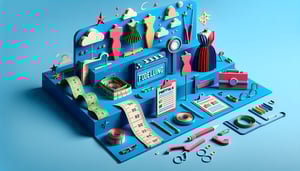 Paper art illustration featuring a model application form template for an online form creation tool