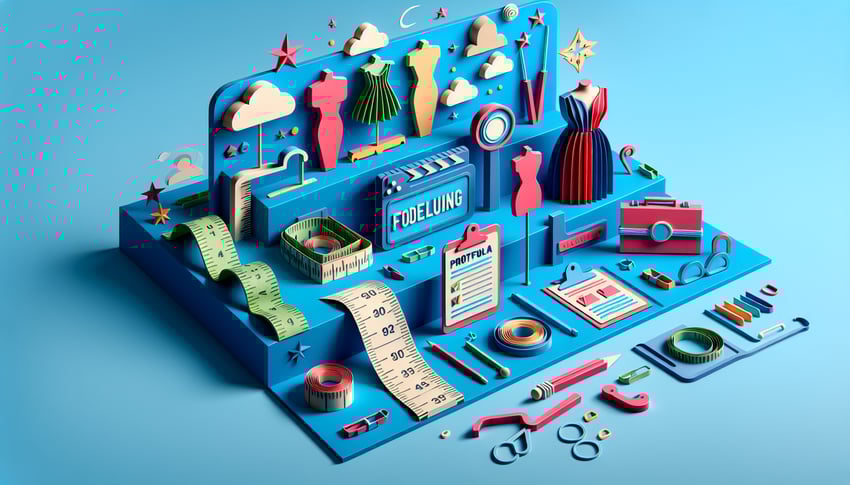 Paper art illustration featuring a model application form template for an online form creation tool