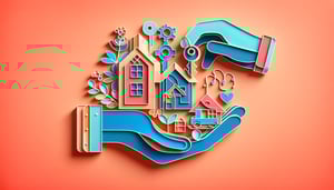 Paper art illustration depicting an owner surrender request form for FormCreatorAI article