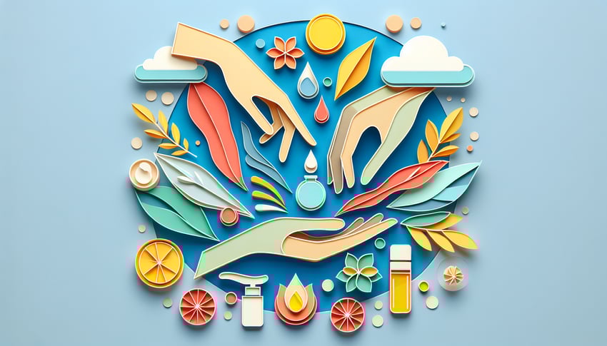 Paper art illustration depicting a massage therapy consent form template for an article on FormCreatorAI