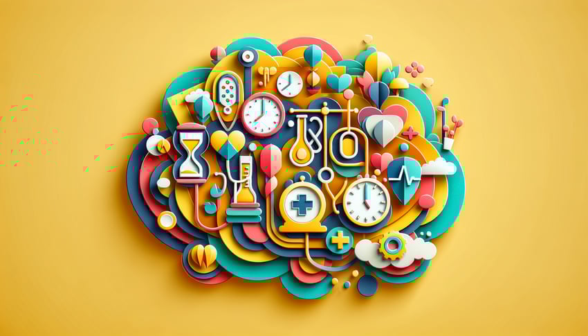 Paper art illustration representing the PTCAS Observation Hours Form Template and its features for FormCreatorAI article